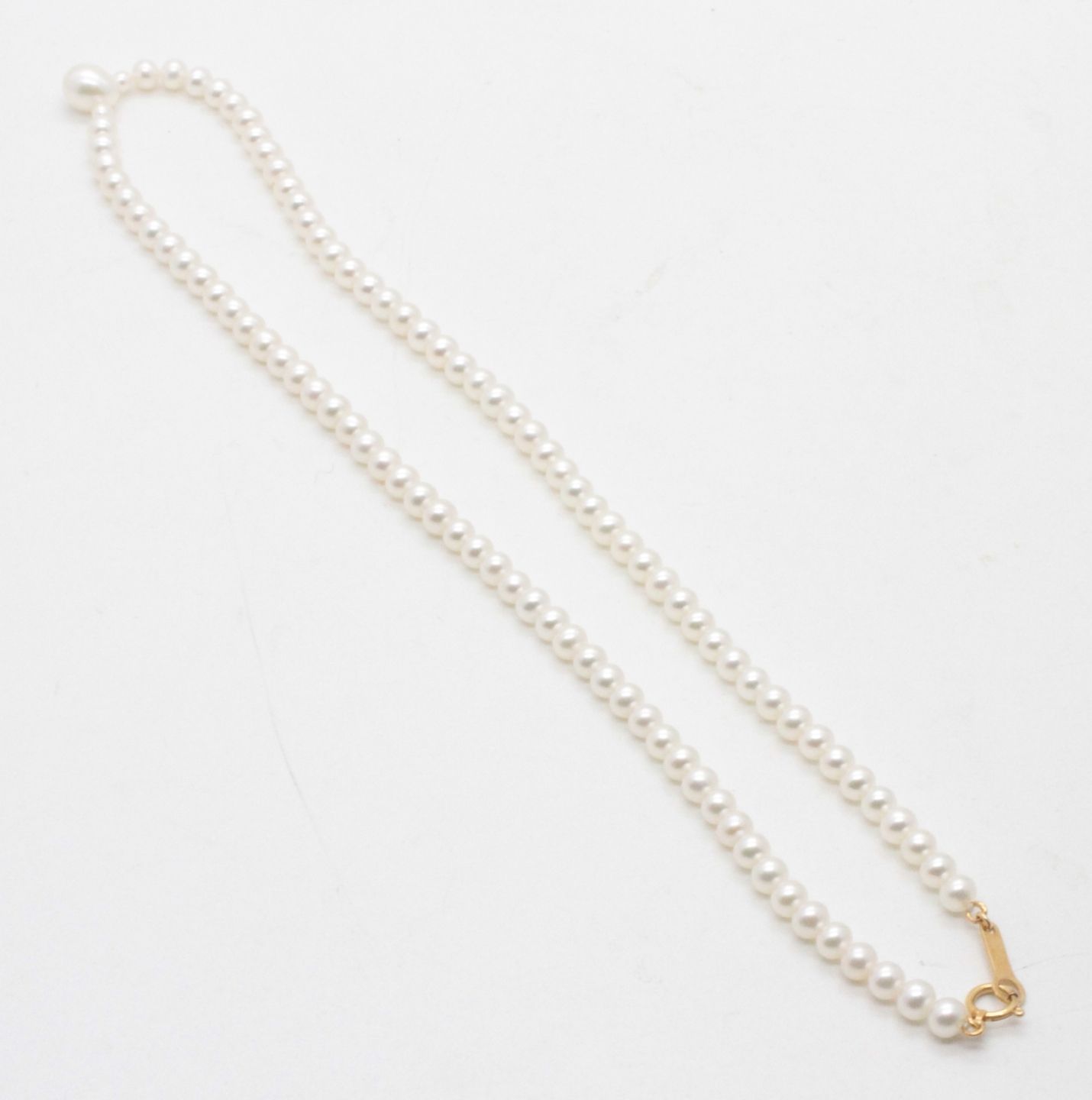 タサキ ベビーパールネックレストップ付K18YG【美品】