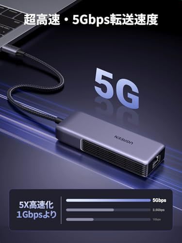 【新品】UGREEN 5Gbps 有線LAN アダプター Type C LAN 変換アダプター Thunderbolt 5/4/3には適用 アルミ素材 放熱性 USB C to RJ45 イーサネット アダプター ラップトップ Nas Mac fe071245 【新品】UGREEN 5Gbps 有線LAN アダプター Type C LAN 変換アダプター Thunderbolt 5/4/3には適用 アルミ素材 放熱性 USB C to RJ45 イーサネット アダプター ラップトップ Nas Mac fe071245