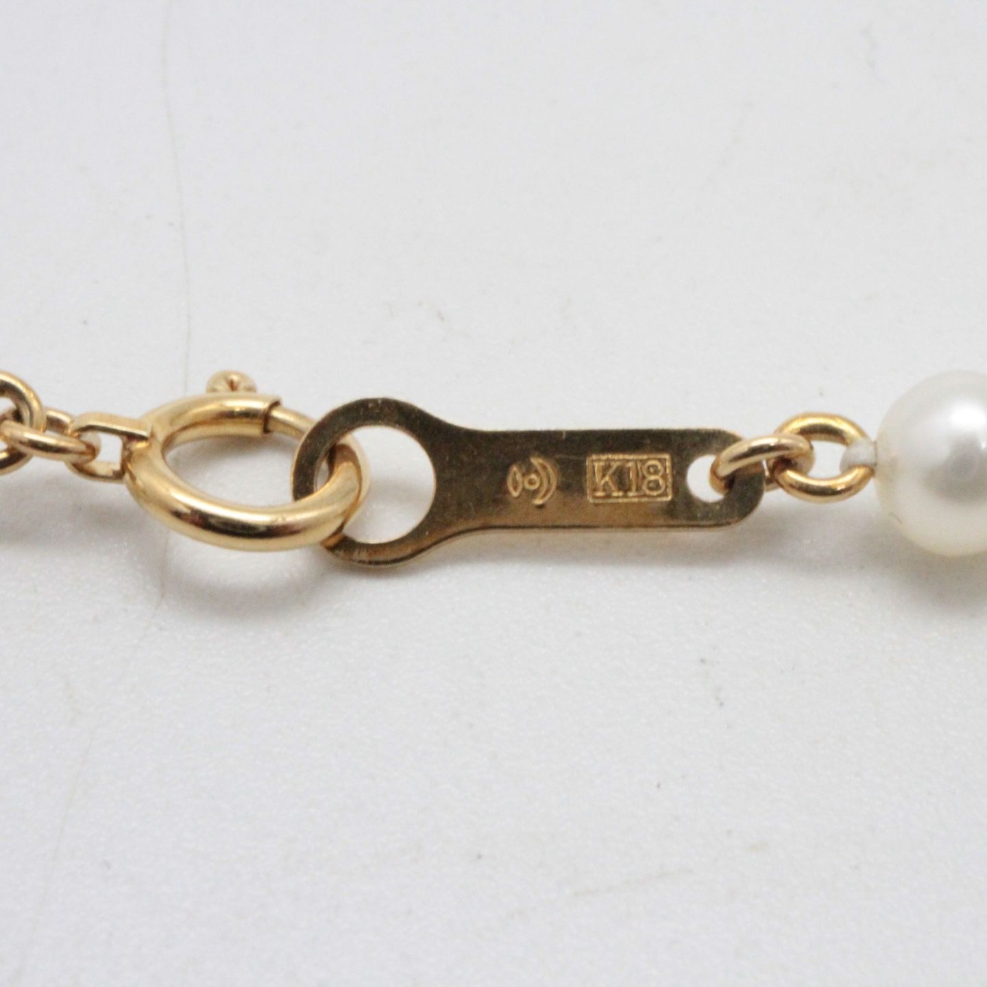 タサキ ベビーパールネックレストップ付K18YG【美品】