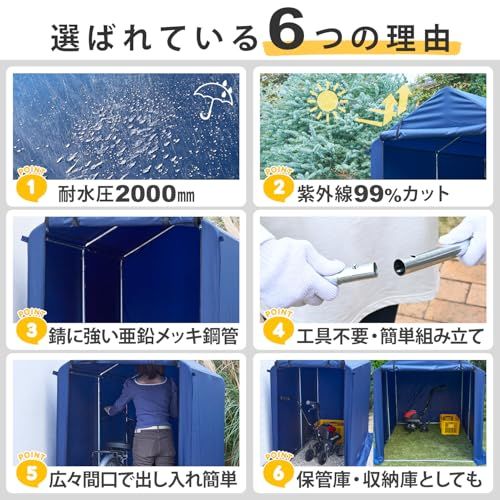 【新品】ガーデンマスター(Gardenmaster) サイクルハウス 2台用 幅94×奥行180×高さ160cm サイクルポート 自転車置き場 バイクガレージ 物置 屋外 収納 耐水圧2000mm YKSH-2 ネイビー d3a4bce6 【新品】ガーデンマスター(Gardenmaster) サイクルハウス 2台用 幅94×奥行180×高さ160cm サイクルポート 自転車置き場 バイクガレージ 物置 屋外 収納 耐水圧2000mm YKSH-2 ネイビー d3a4bce6