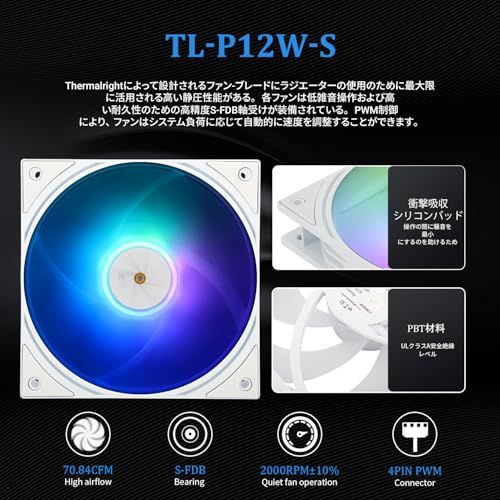 【新品】Thermalright FW240 ホワイトARGB CPUウォータークーラー、2000RPMの2つのPWMファン、320 * 240解像度のIPSスクリーン、AMD用アイオクーラー:AM4 / AM5 / Intel LGA170 fe97b849