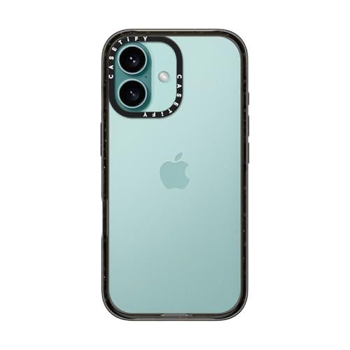 【新品】CASETiFY インパクト iPhone 16 Plus ケース [薄型軽量/耐衝撃/米軍MIL規格] - クリア ブラック b0606b92