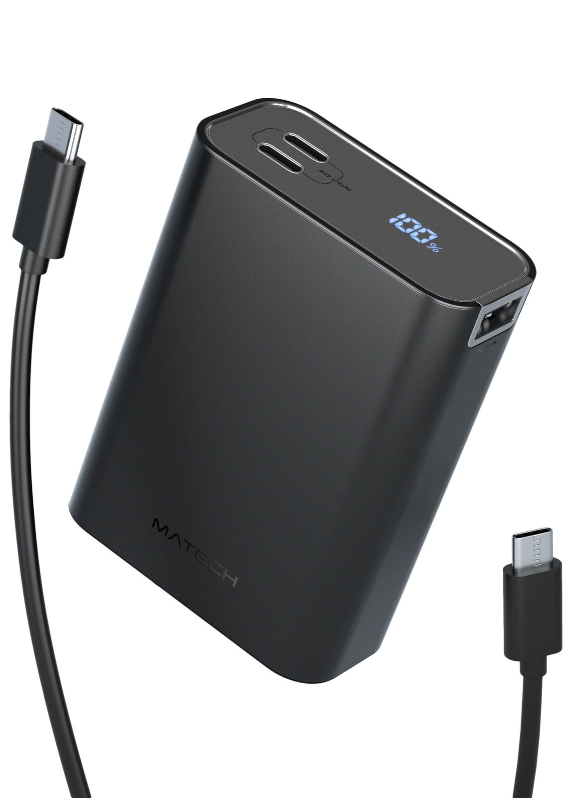 【新品】MATECH 大容量 小型 (世界最小サイズ, 20000ｍAh 45W) 急速充電 PD 3ポート iPhone/Android/Macbook M3 / iPad Type-C USB-C USB-A PowerCube 2000 90091468