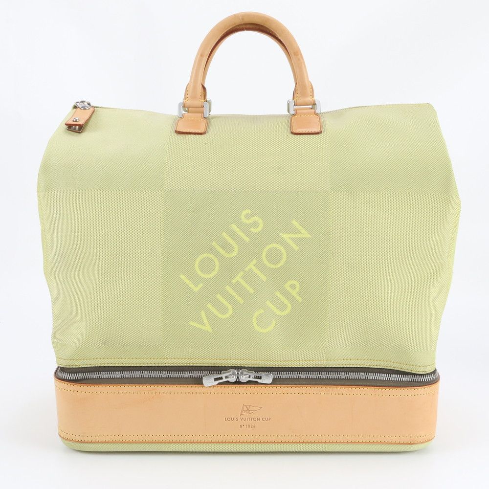 美品 ルイヴィトン LV カップ ダミエ ジェアン サザンクロス M80631 レザー ボストン バッグ 出張 旅行 トート メンズ REE DZ39-9【中古】