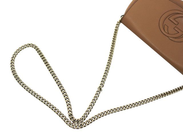 GUCCI グッチ バッグ ソーホー チェーンショルダー レザー ベージュ 536224 レディース 2148104099662 【200】【中古】 GUCCI グッチ バッグ ソーホー チェーンショルダー レザー ベージュ 536224 レディース 2148104099662 【200】【中古】