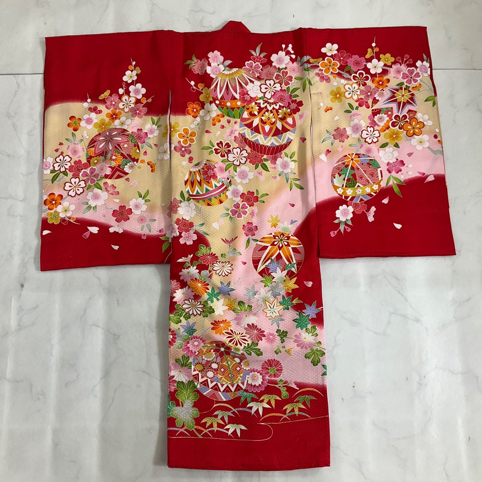 ◆kimono+one◆美品◆産着◆お宮参り◆長襦袢付き◆正絹◆七五三◆女の子◆ U201