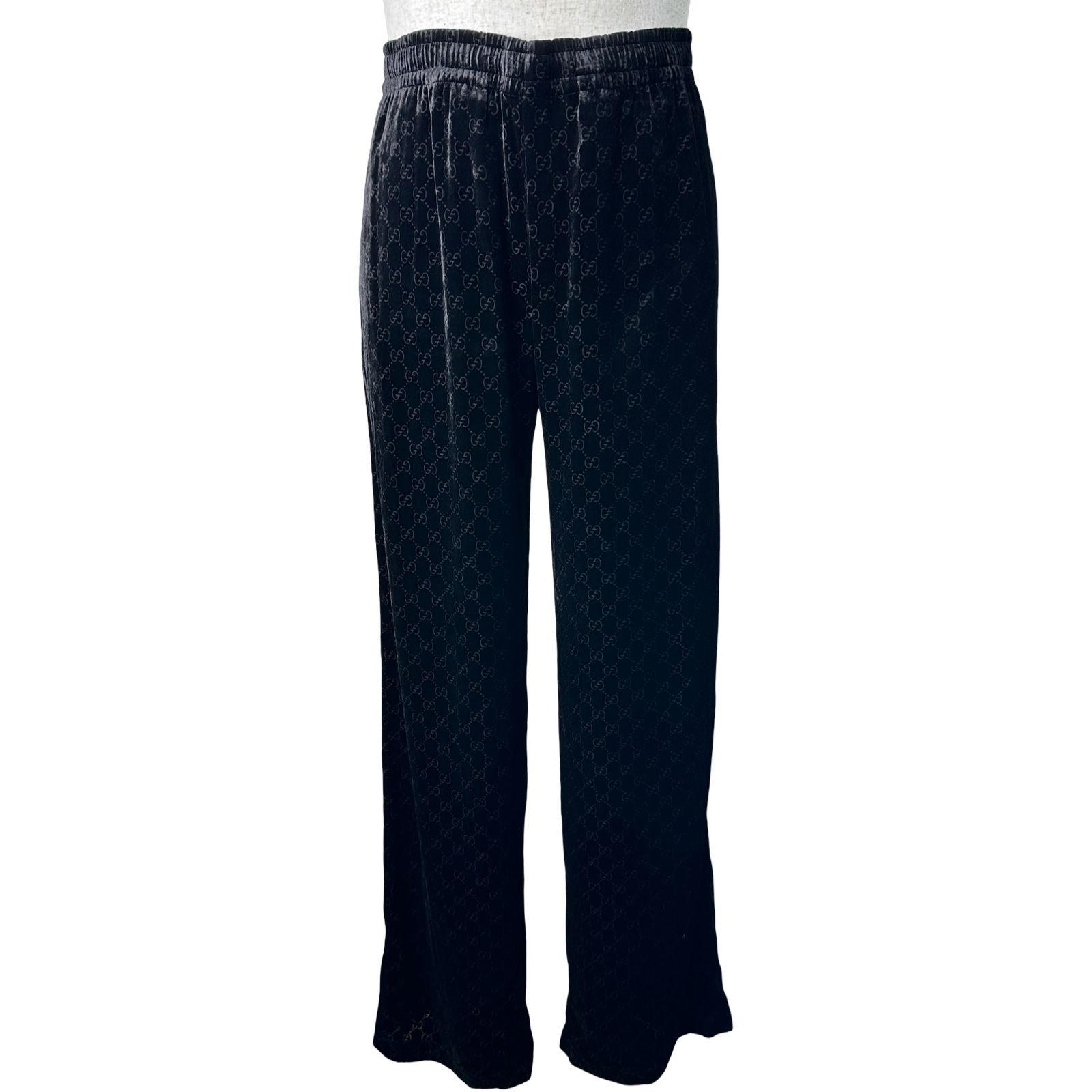 グッチ GUCCI GGストレッチベルベットデヴォレパンツ 864615 ブラック レーヨン メンズ パンツ