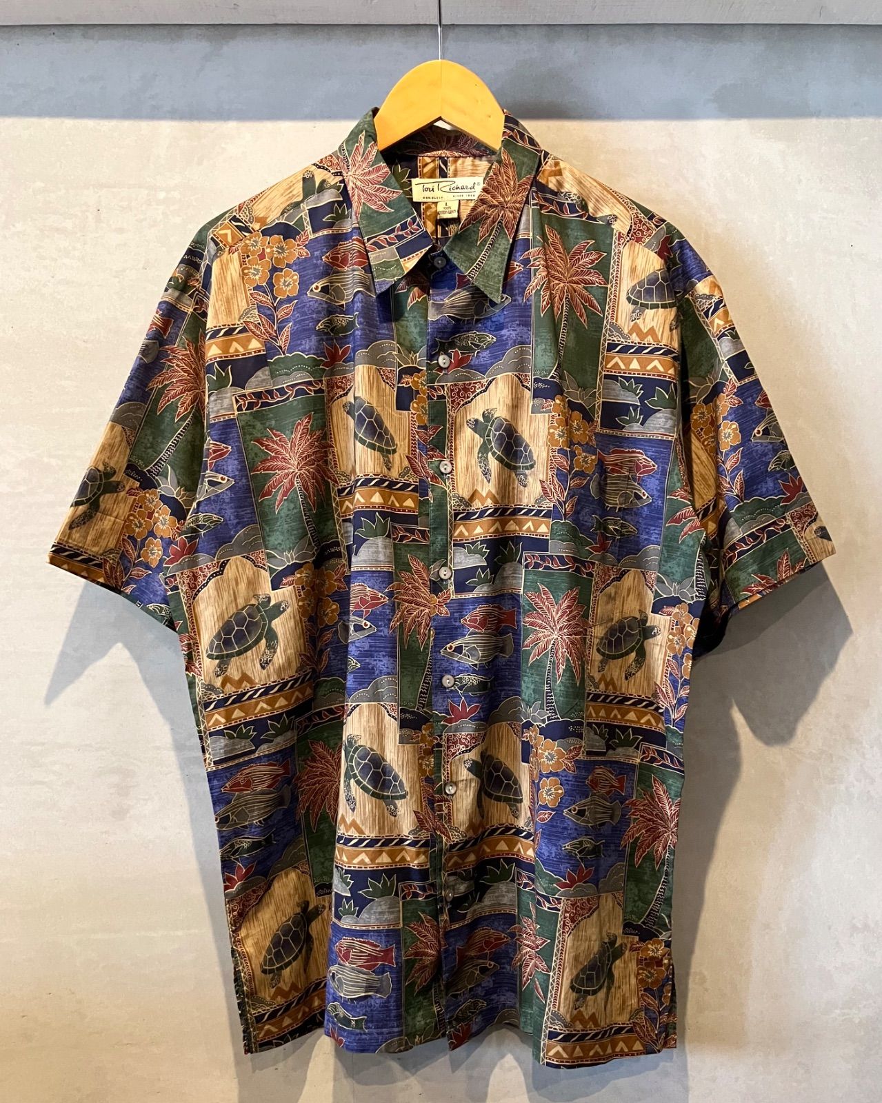 90‘s Tori Richard-Aloha shirt-(size L)Made in HAWAII トリリチャード アロハシャツ アメリカ製 ハワイ製