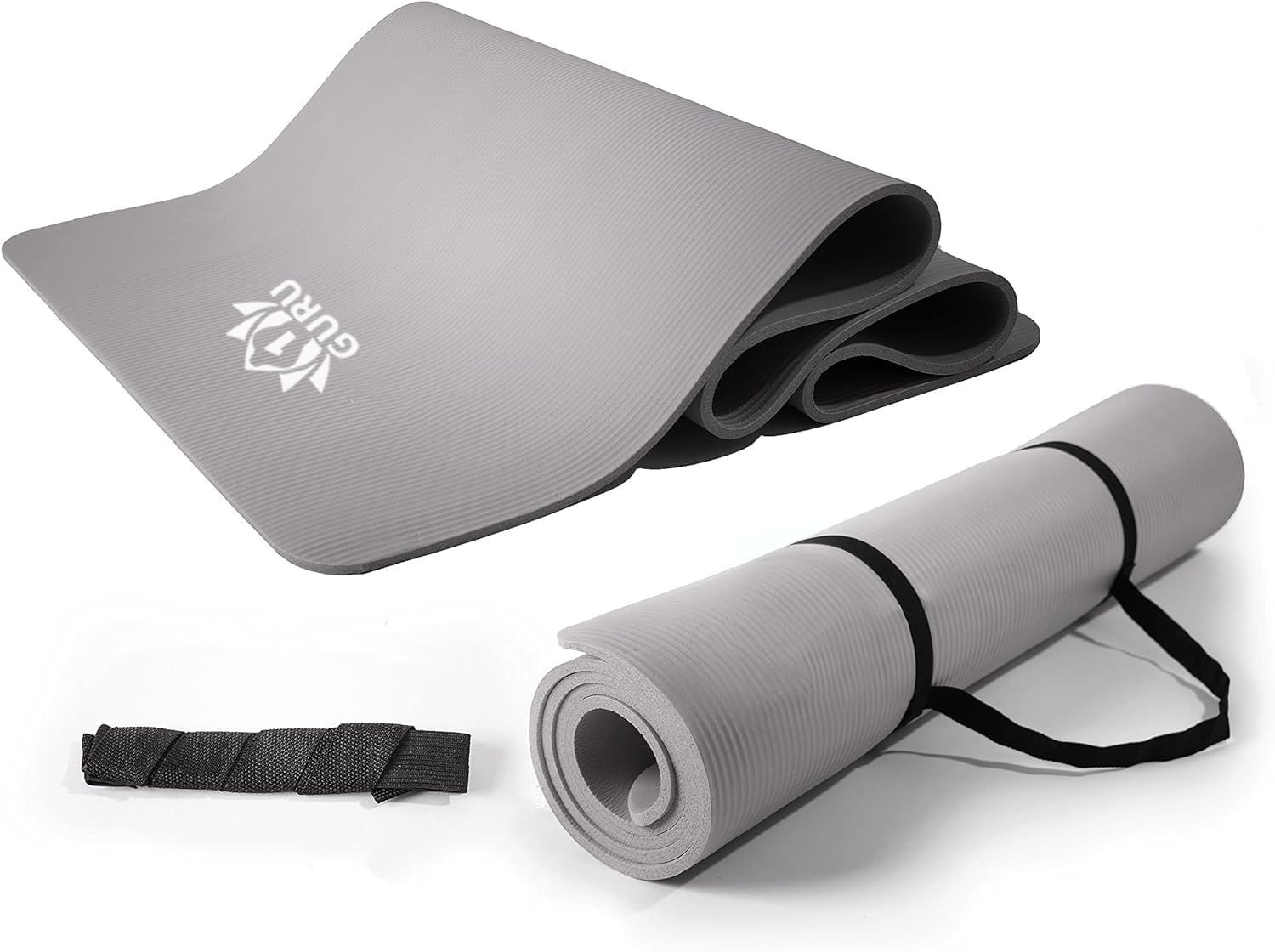 ONEGURU トレーニングマット 極厚 15mm 1830x800mm 筋トレ ヨガ ピラティス 防音 滑り止め NBR素材 軽量 収納バッグ付