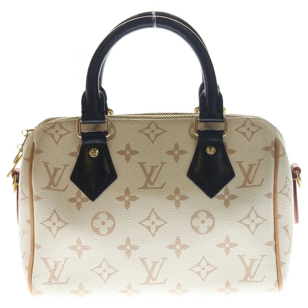 LOUIS VUITTON (ルイヴィトン) スピーディバンドリエール20 モノグラム デュンヌ PVC レザー 2WAY ハンド ショルダーバッグ ゴールド金具 アイボリー/ベージュ M46906