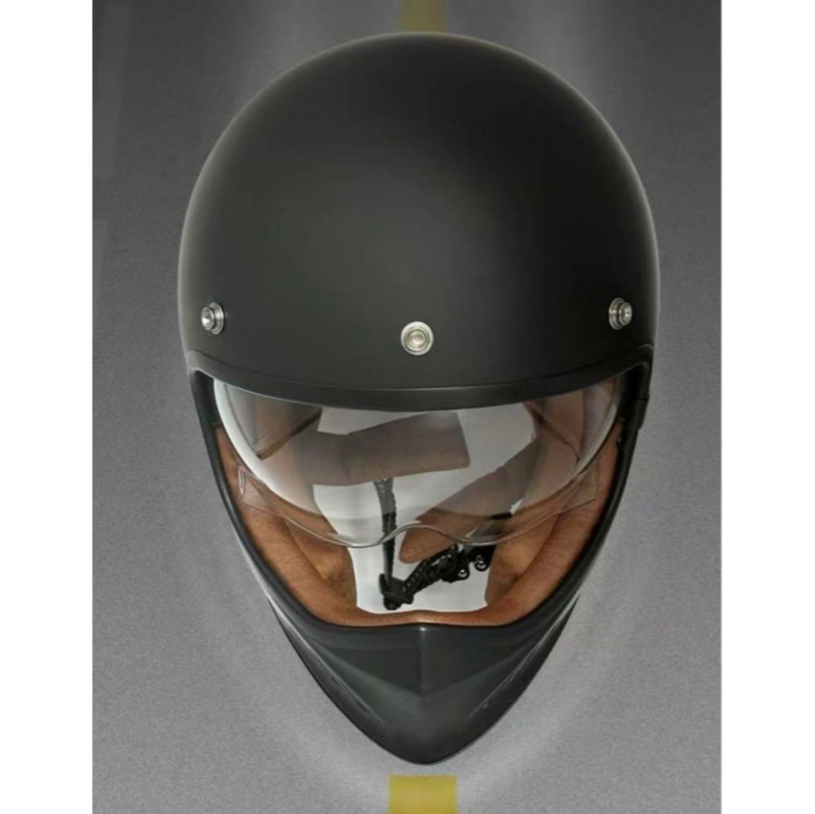 VOSS V-199 フルフェイスヘルメット レトロ風 バイクヘルメット ABS製 