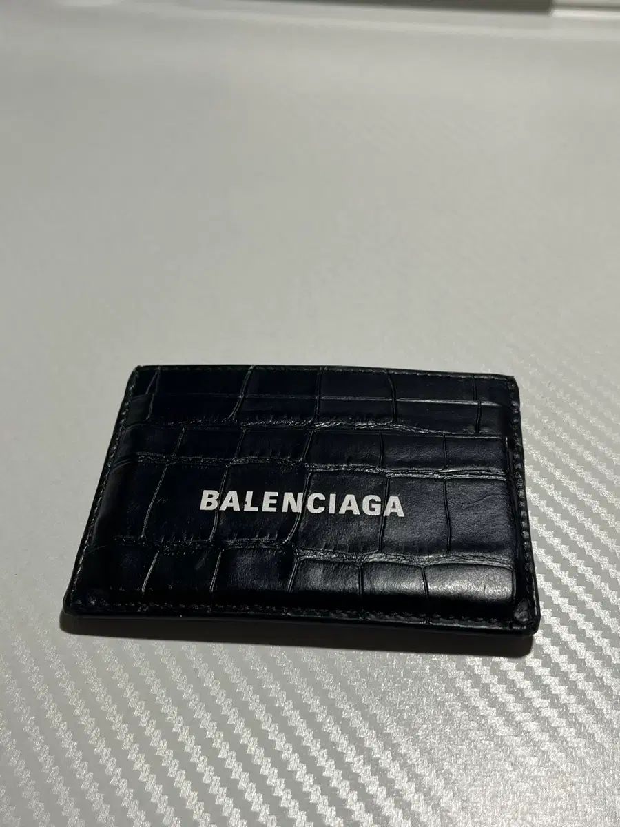 バレンシアガ ブラック クロコ カードウォレット