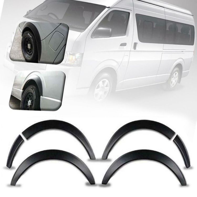 【送料無料】トヨタ ハイエース HIACE 200系 2005-2019年対応 ホイールフェンダーガード 車輪ガード しっかり保護 耐久 防汚 防擦 高品質 WHEEL FENDER PROTECTOR 左右セット