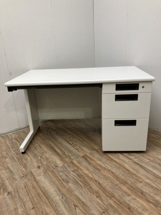 【中古品】プラス フラットラインシリーズ 1200片袖デスク SP-D047D-D3 WH ホワイト 19,320円