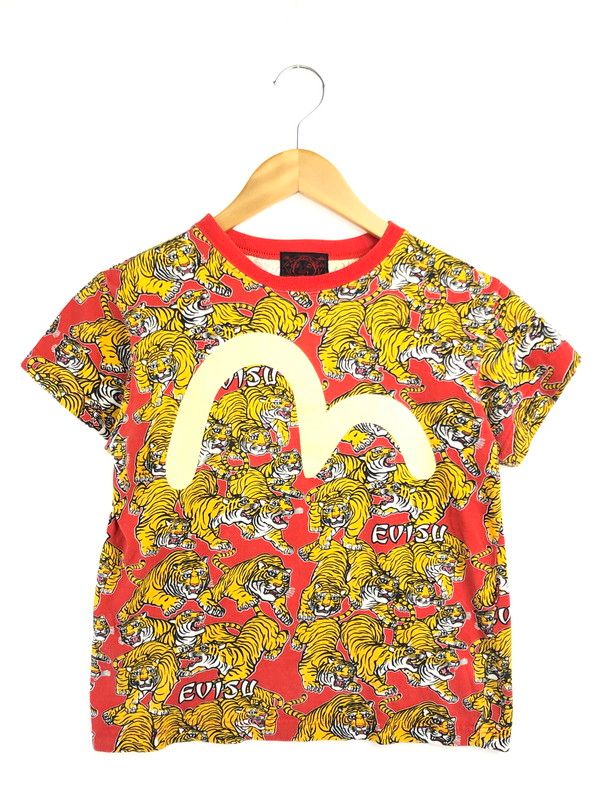 【中古品】 EVISU エヴィス S/S TEE 百虎 カモメ 総柄 Tシャツ 半袖Tシャツ 【145-260509-na-04-tag】
