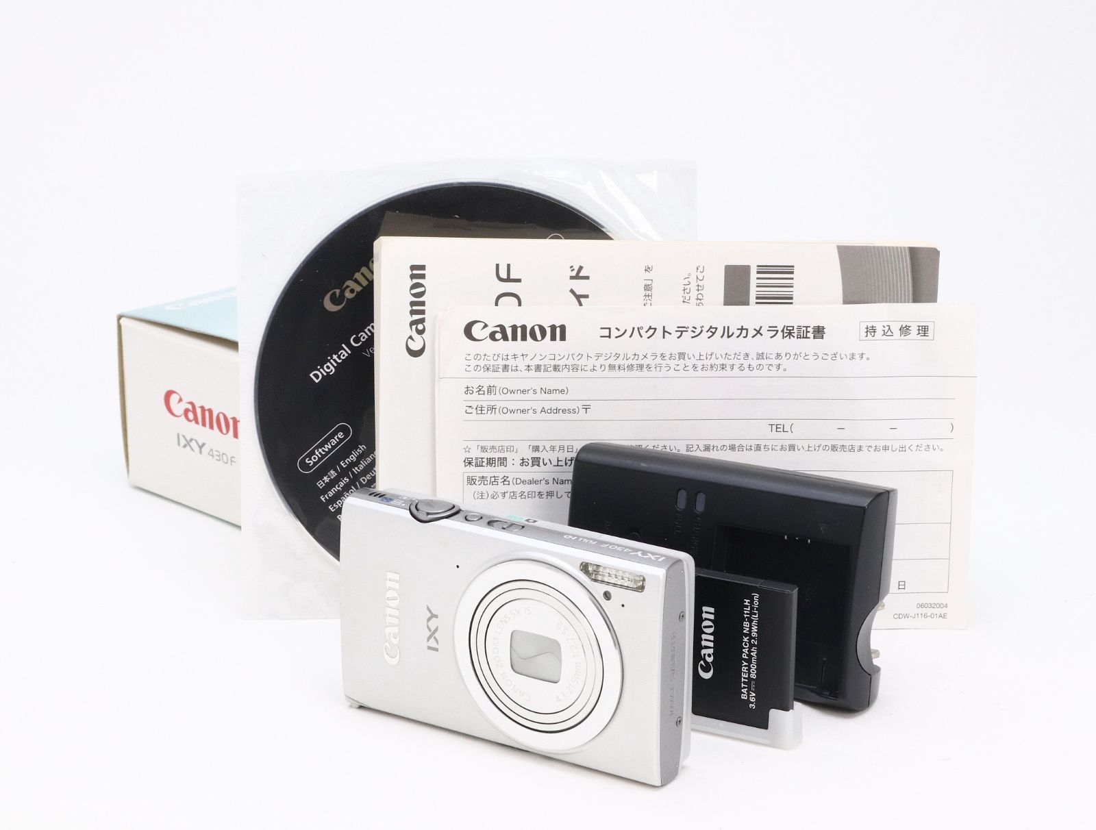 A (美品) Canon キヤノン IXY 430F シルバー 初期不良返品対応 55-29