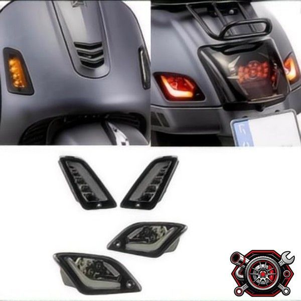 売れ筋GTV250 GTV300 オートバイ用 LED ターンライト フロント/リアインジケーターライト Vespa GTS250 GTS150 に適合cp2
