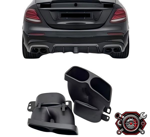 売れ筋メルセデスベンツ C/E/Sクラス W205 W212 W213 W222 マフラーカッター テールパイプ ブラバススタイル 4エアアウトレット 2色展開cp2