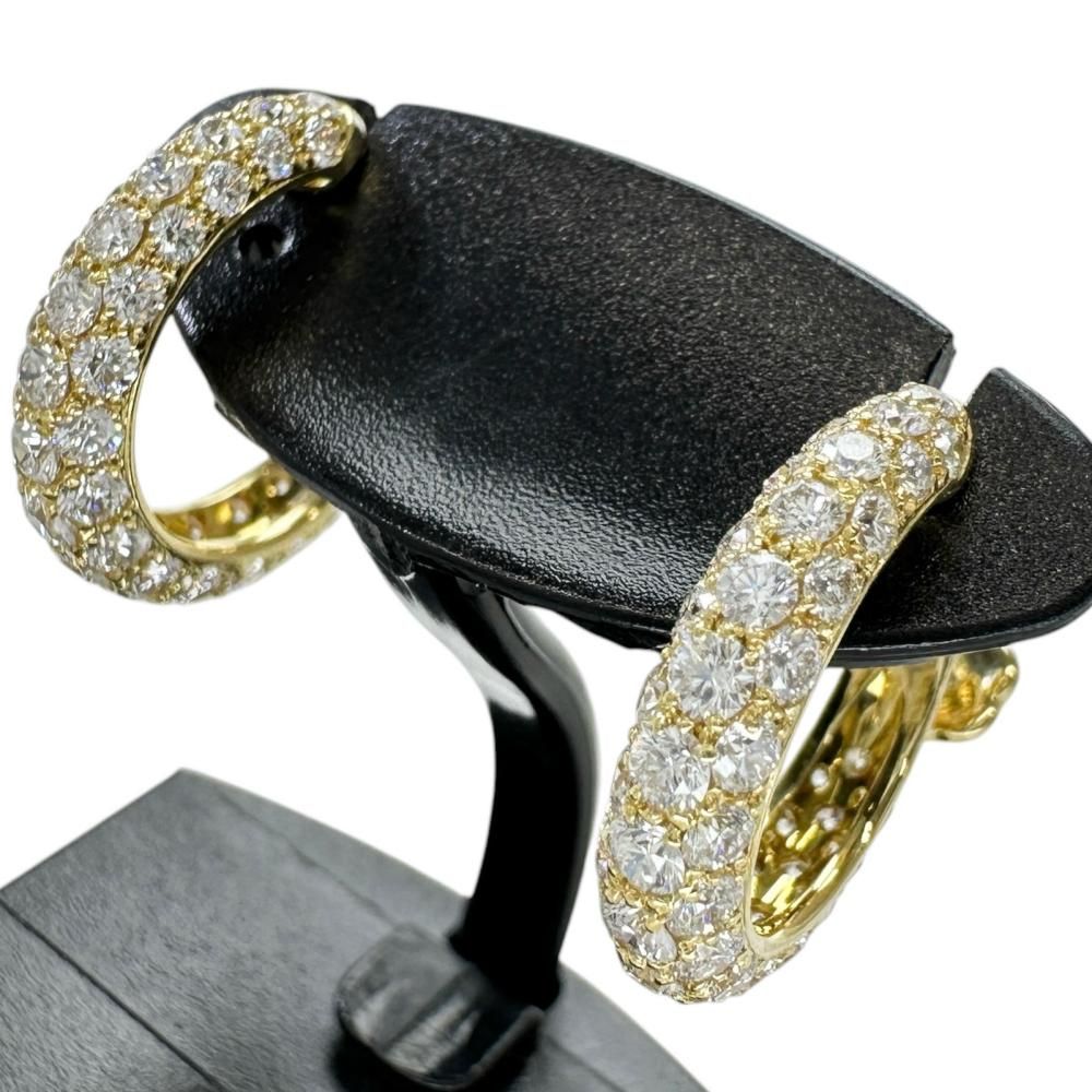 【Gimel/ギメル】フープ ダイヤモンド 0.835/0.834ct イヤリング K18ゴールド 18金 4.3g レディース 【中古】【真子質店】【GD】