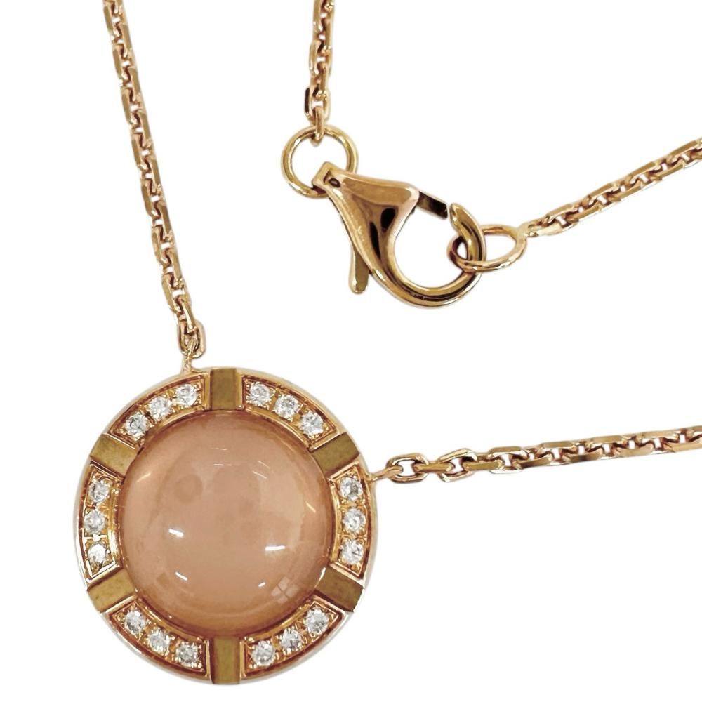 【Chaumet/ショーメ】クラスワン クルーズ ローズクォーツ ダイヤモンド ネックレス K18PGピンクゴールド 18金 6.4g 39/41/43.5cm 1216197 レディース 【中古】【真子質店】【GD】