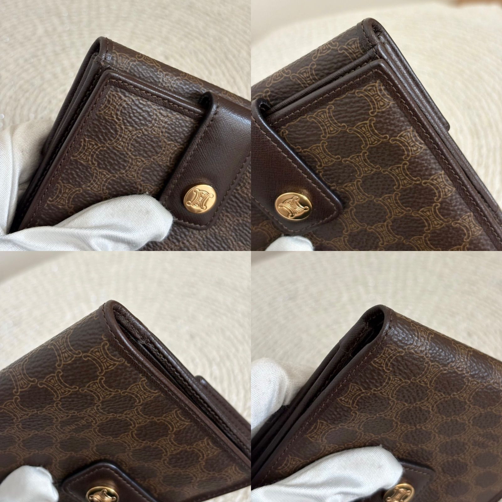 極美品】セリーヌ 二つ折り 財布 ミニ財布 レディース メンズ マカダム