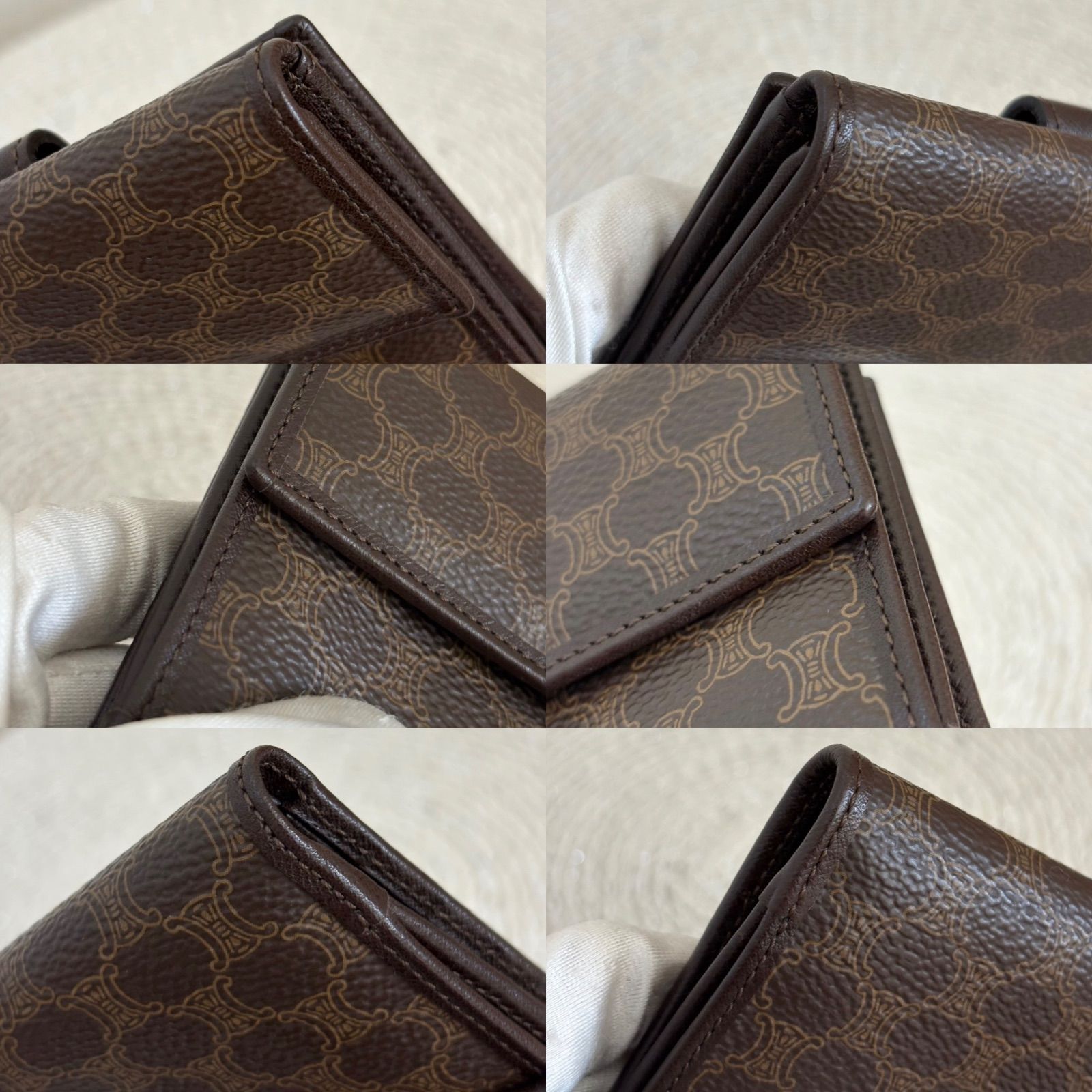 極美品】セリーヌ 二つ折り 財布 ミニ財布 レディース メンズ マカダム