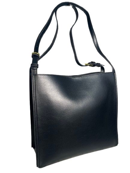 【Rebecca】 ショルダーバッグ トートバッグ 2WAY 牛革 レザー レディース メンズ LR-9855ブラック セミショルダー