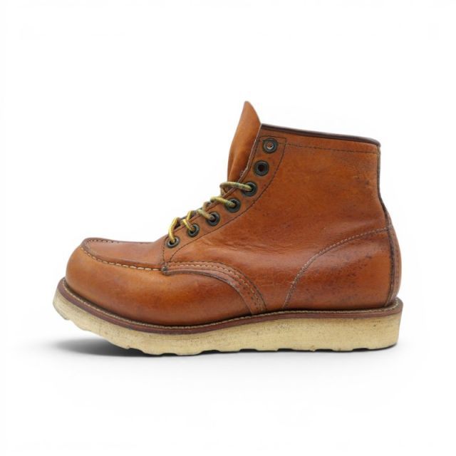 RED WING 90-00s LOT:875 IRISH SETTER U-TIP TOE BOOTS 刺繍羽タグ サイズ24.5cm ワイズE 箱無し レッドウィング アイリッシュセッター ユーチップトゥ レザー ブーツ 大名店