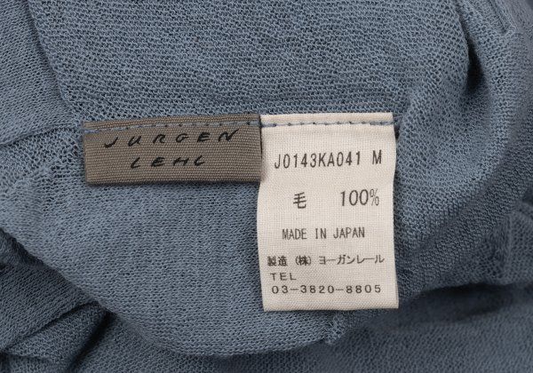 ヨーガンレールJURGEN LEHL ウールジャガードワンピース 水色M - メルカリ