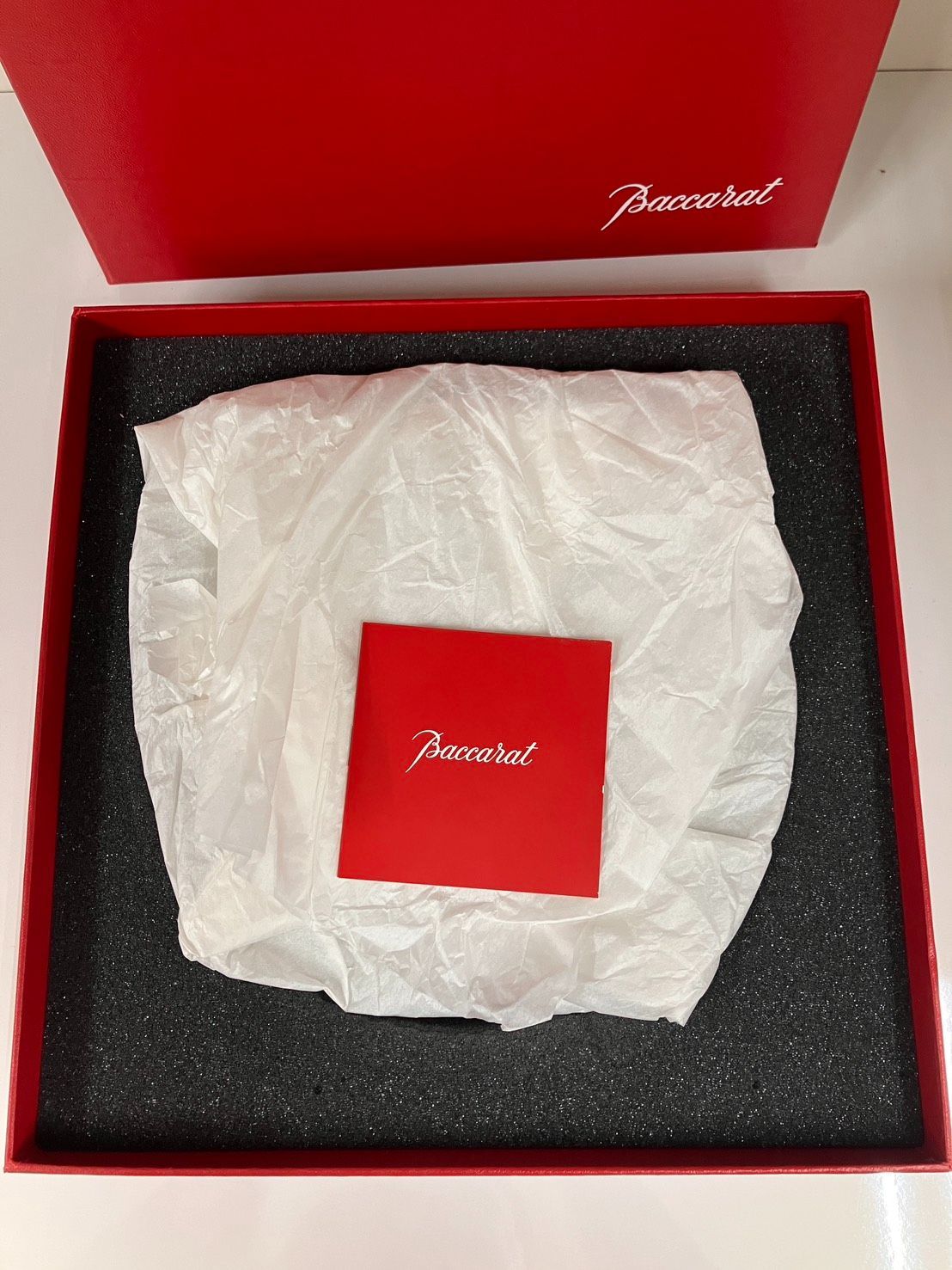 未使用 Baccarat アラベスク プレート20cm 皿 ガラス 箱入り バカラ