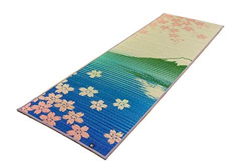 イケヒコ い草 畳 ヨガマット 日本製 SAKURA富士 ピンク 約60×180cm #8237200