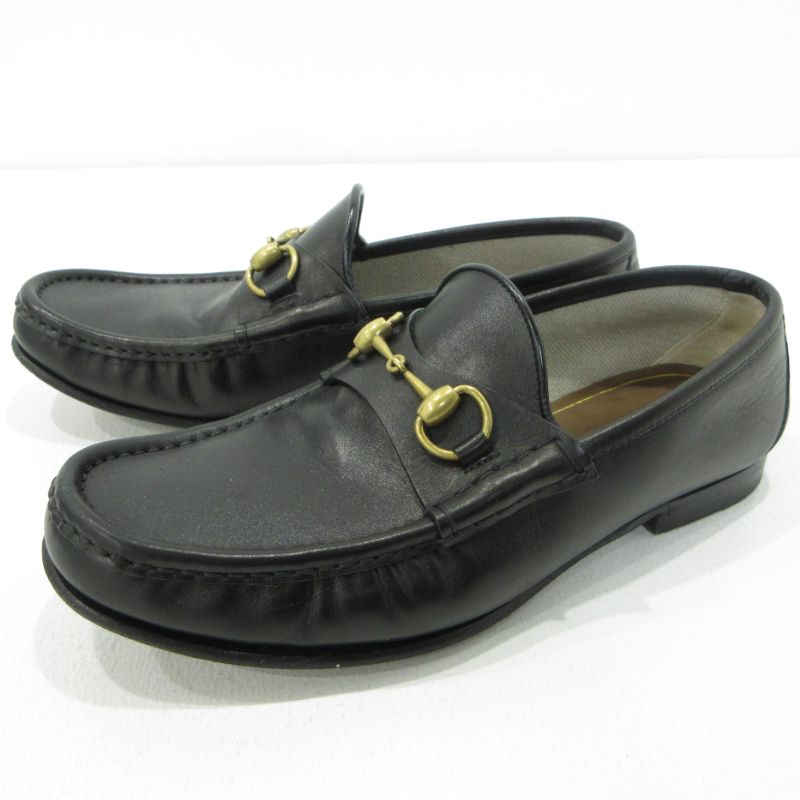 【三重本店】 中古 GUCCI | グッチ ローファー ホースビット1953 ブラック サイズ：7(25.5cm) 【135】