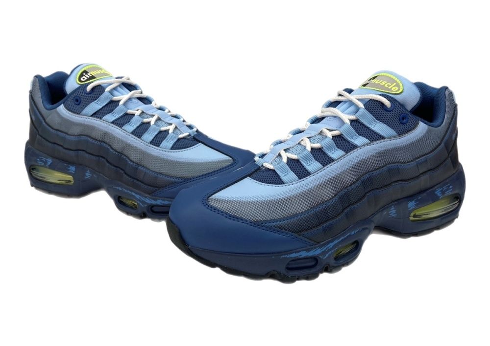 ナイキ NIKE 25年製 × 遊☆戯☆王 Yu-Gi-Oh! AIR MUSCLE 95 QS YGO エア マッスル アニメ ローカット シューズ 青 II7404-400 メンズ靴 スニーカー ブルー 27.5cm 104S-1274