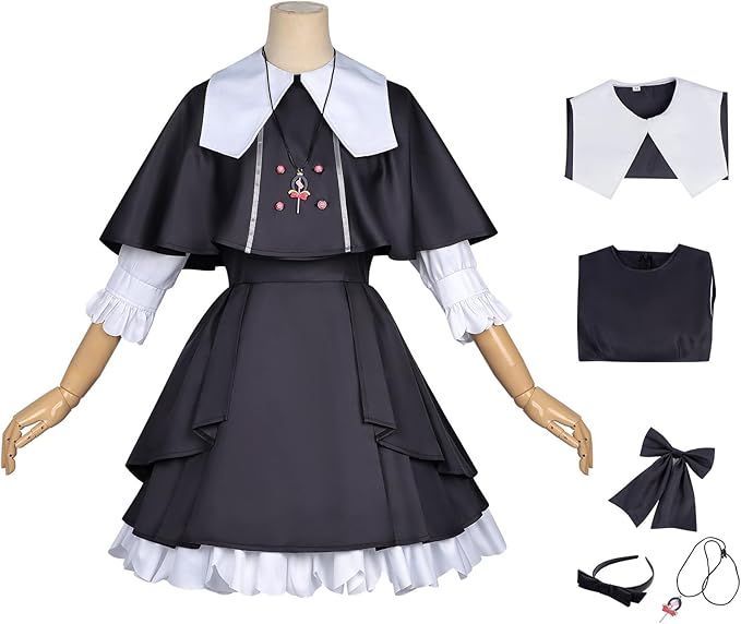 森亜るるか コスプレ 衣装 カチュウシャ ネックレス付き コスチューム 仮装 イベント 学園祭 文化祭 撮影用 演出服 日常服 ウィッグ追加可能