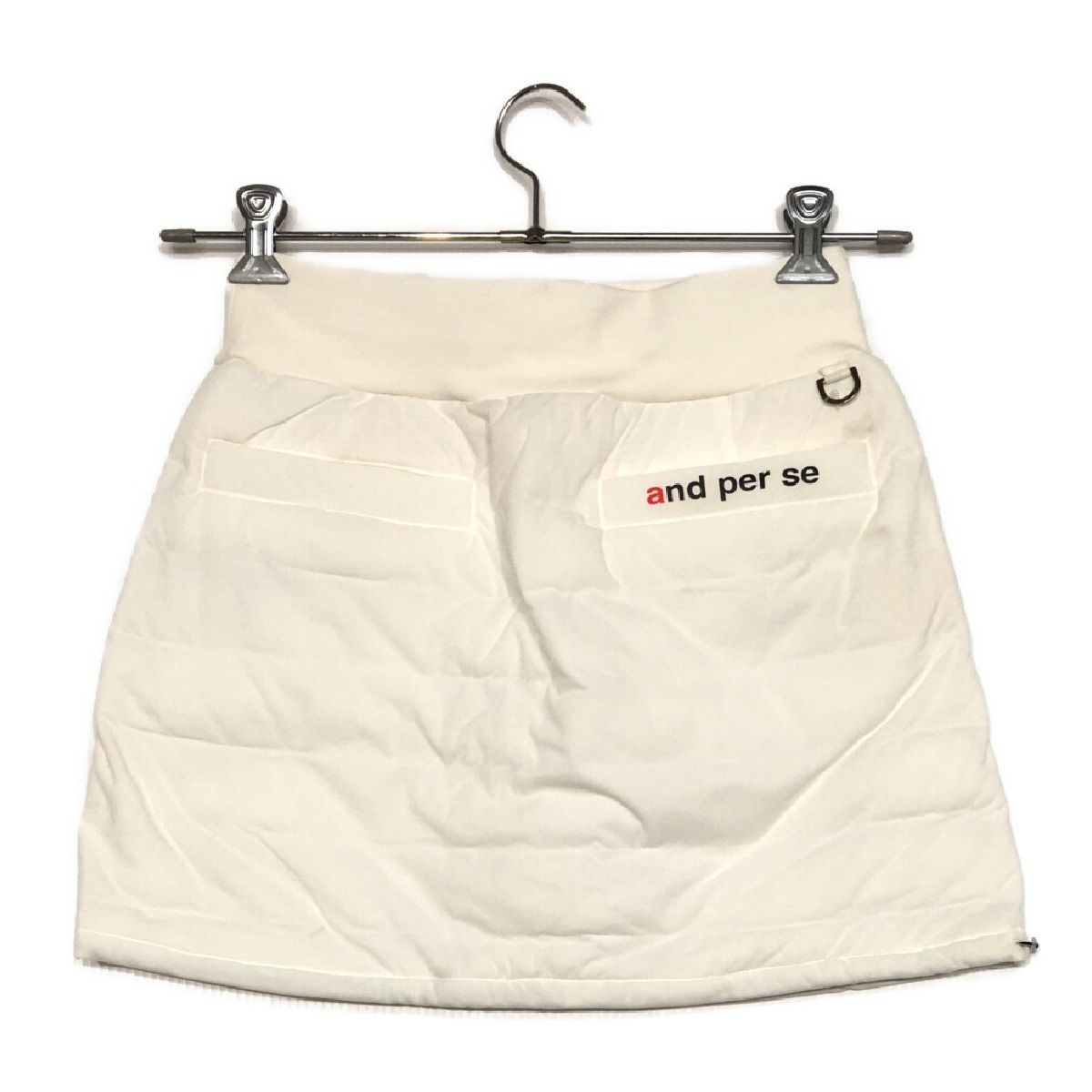 中古 レディース アンパスィ and per se スカート S 白 ホワイト 中綿