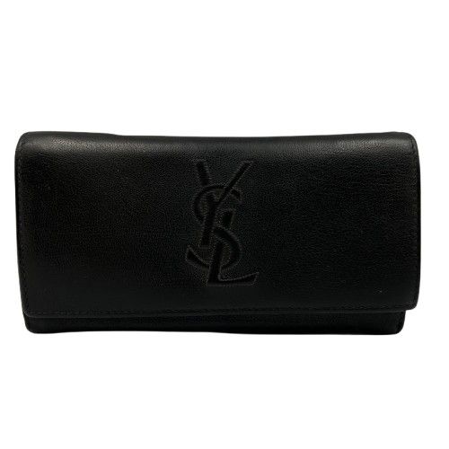 Yves Saint Laurent イブサンローラン 長財布 ブラック レザー