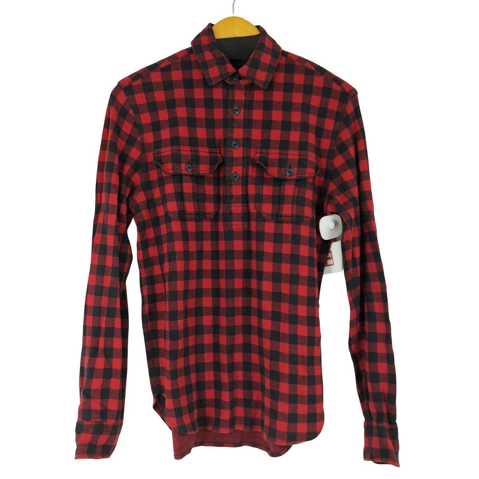 ポロバイラルフローレン Polo by RALPH LAUREN 90S チンスト マチ付き チェック柄 L/S プルオーバーシャツ メンズ JPN：S