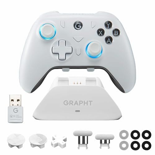 【新品】GRAPHT Omni Plus 充電ドック セット コントローラー カスタム可能/スティック・十字キー交換/トリガー深さ変更/背面ボタン付/ドングル本体収納/無線 有線 接続/USB-C USB-A/メカニカル 0.3mm / ホー 644ffe5d