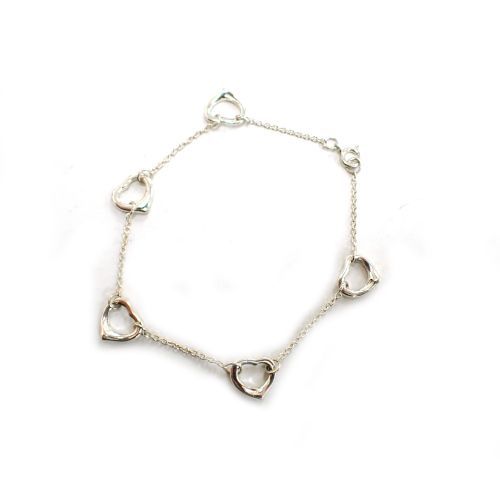 ティファニー Tiffany&Co. スターリングシルバー SV925 オープンハート 5P ブレスレット