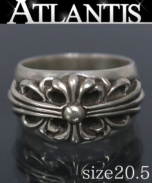 CHROME HEARTS 銀座店 クロムハーツ ダブルフローラルクロス リング 指輪 メンズ シルバー SV925 約20.5号 103066