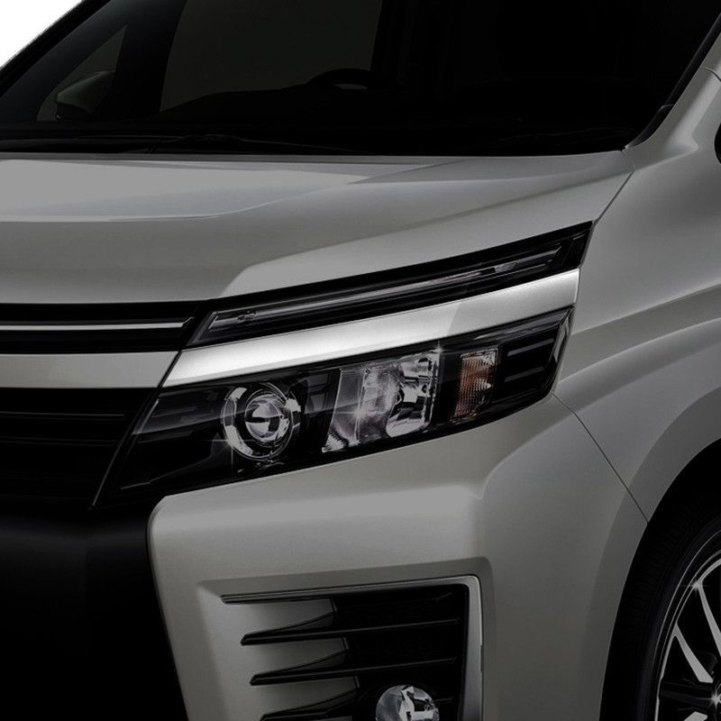【送料無料】トヨタ ヴォクシー80系前期 (Toyota Voxy 80前期) 専用 ヘッドライトトリム ステンレス製 デコレーション ドレスアップ カスタム 簡単取付 アクセサリー