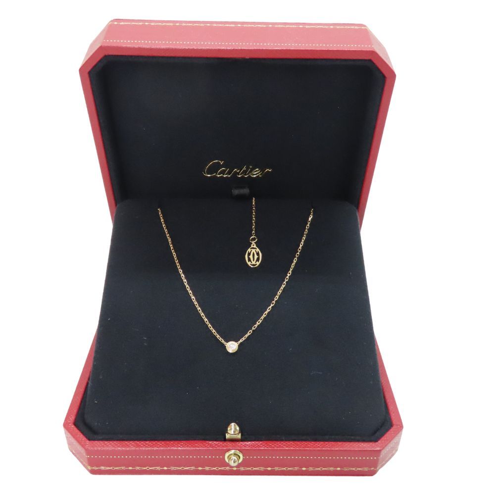 【中古】Cartier カルティエ ダムール ネックレス SMスモールモデル 750YG 約41cm 約2.72g ダイヤ Au750 K18YG イエローゴールド A2601263【無料ギフトラッピング承ります】