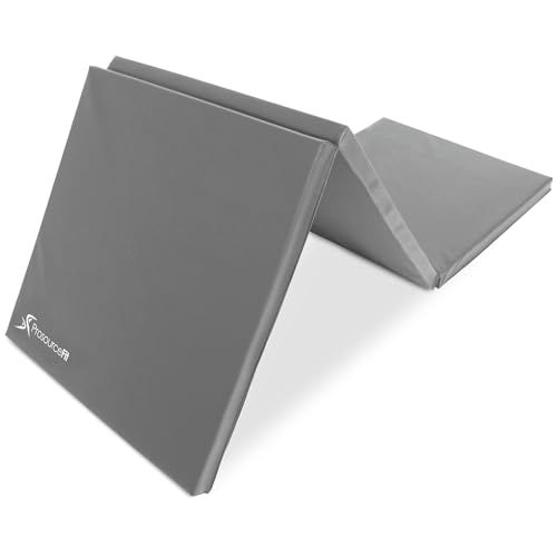 ProsourceFit Tri-Fold Folding Thick Exercise Mat 6’x2’ with Carrying Handles for MMA, Gymnastics