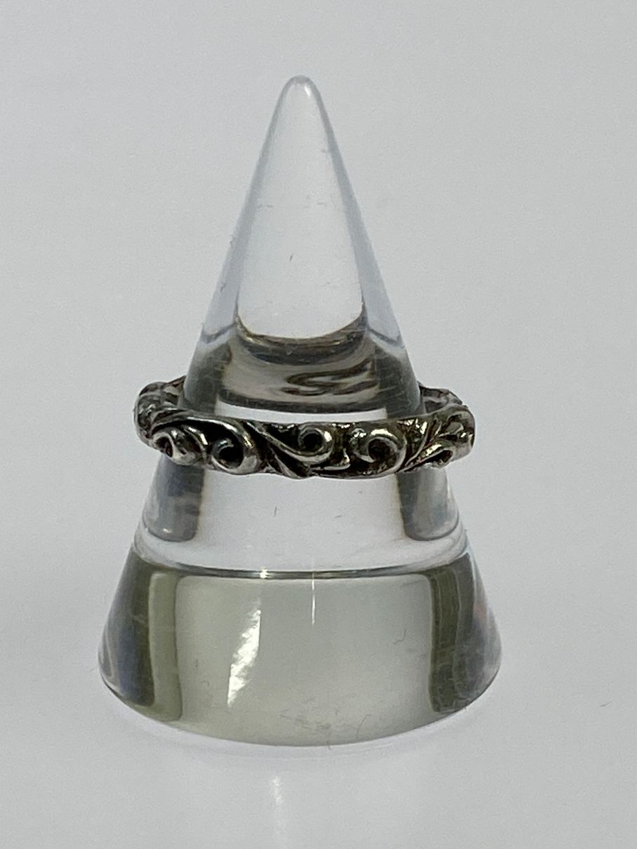 【中古品】 SAAD サード SV925 唐草 リング 12号 【191-260509-zi-30-min】
