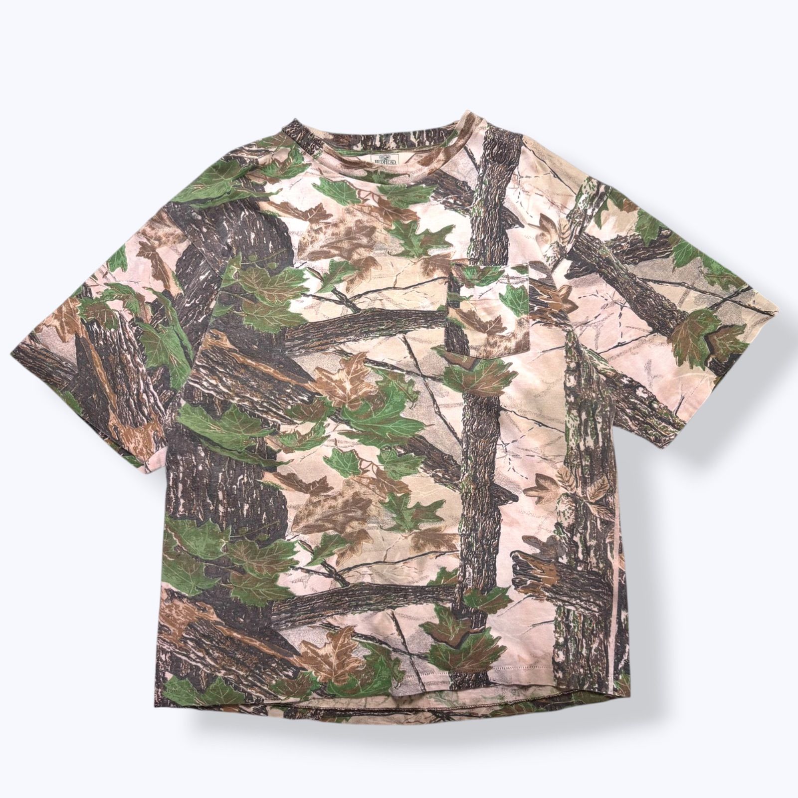 90s RED HEAD Realtree Camouflage Pocket T-Shirts 90年代 レッドヘッド リアルツリー カモフラージュ 迷彩 ハンティング ミリタリー 軍物 シングルステッチ 古着 ヴィンテージ