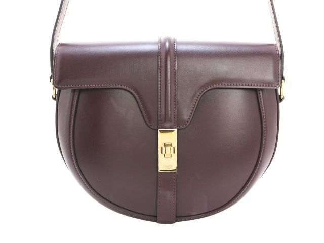 CELINE セリーヌ バッグ 16 ショルダーバッグシャイニーカーフスキン ボルドー/GP 189193 レディース 2148103975035 【200】【中古】