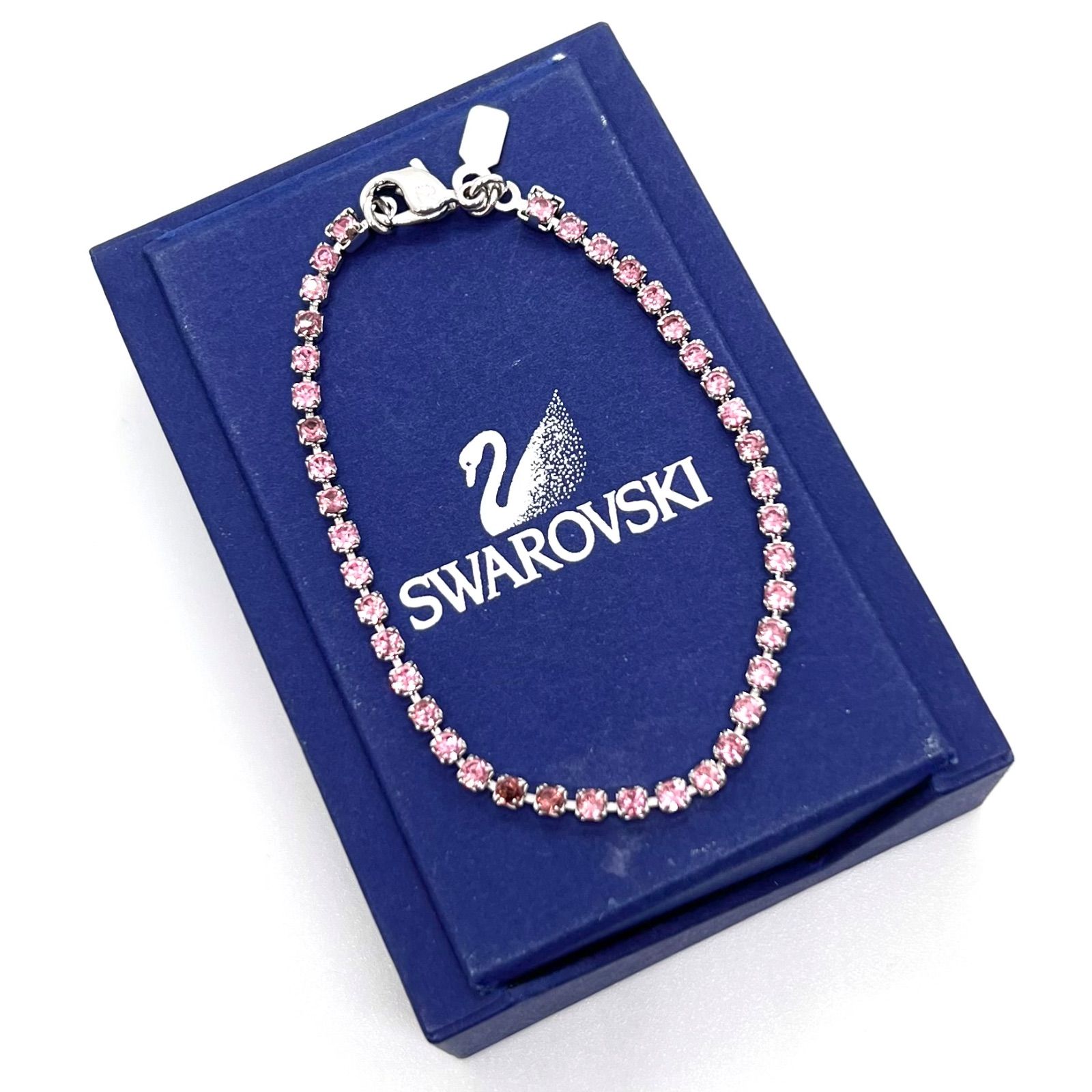 美品☆ SWAROVSKI スワロフスキー ブレスレット ピンク クリスタル 