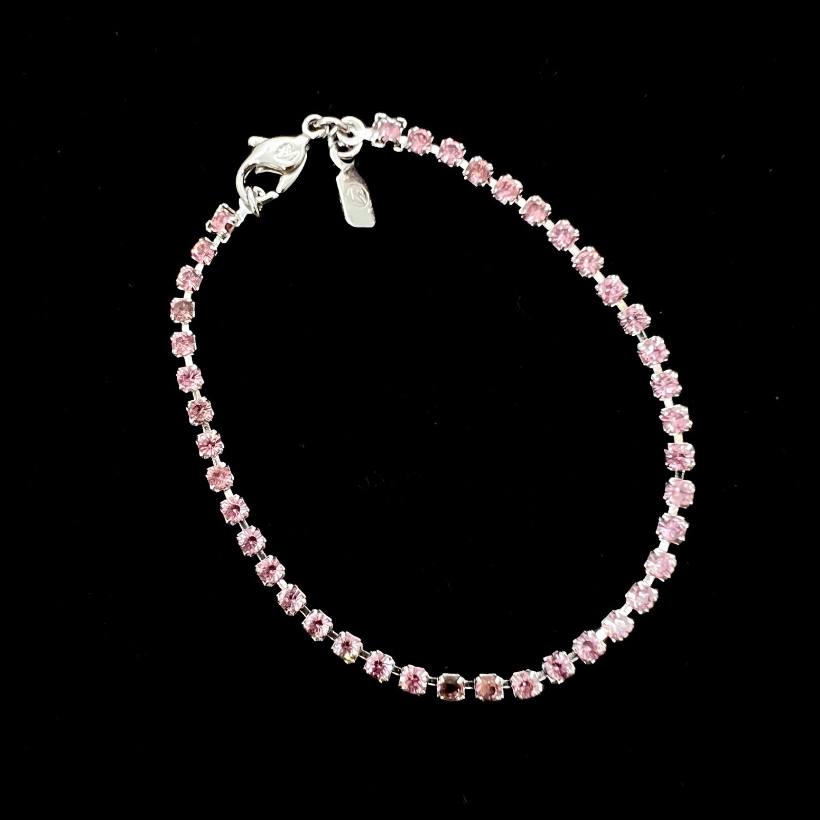 美品☆ SWAROVSKI スワロフスキー ブレスレット ピンク クリスタル 