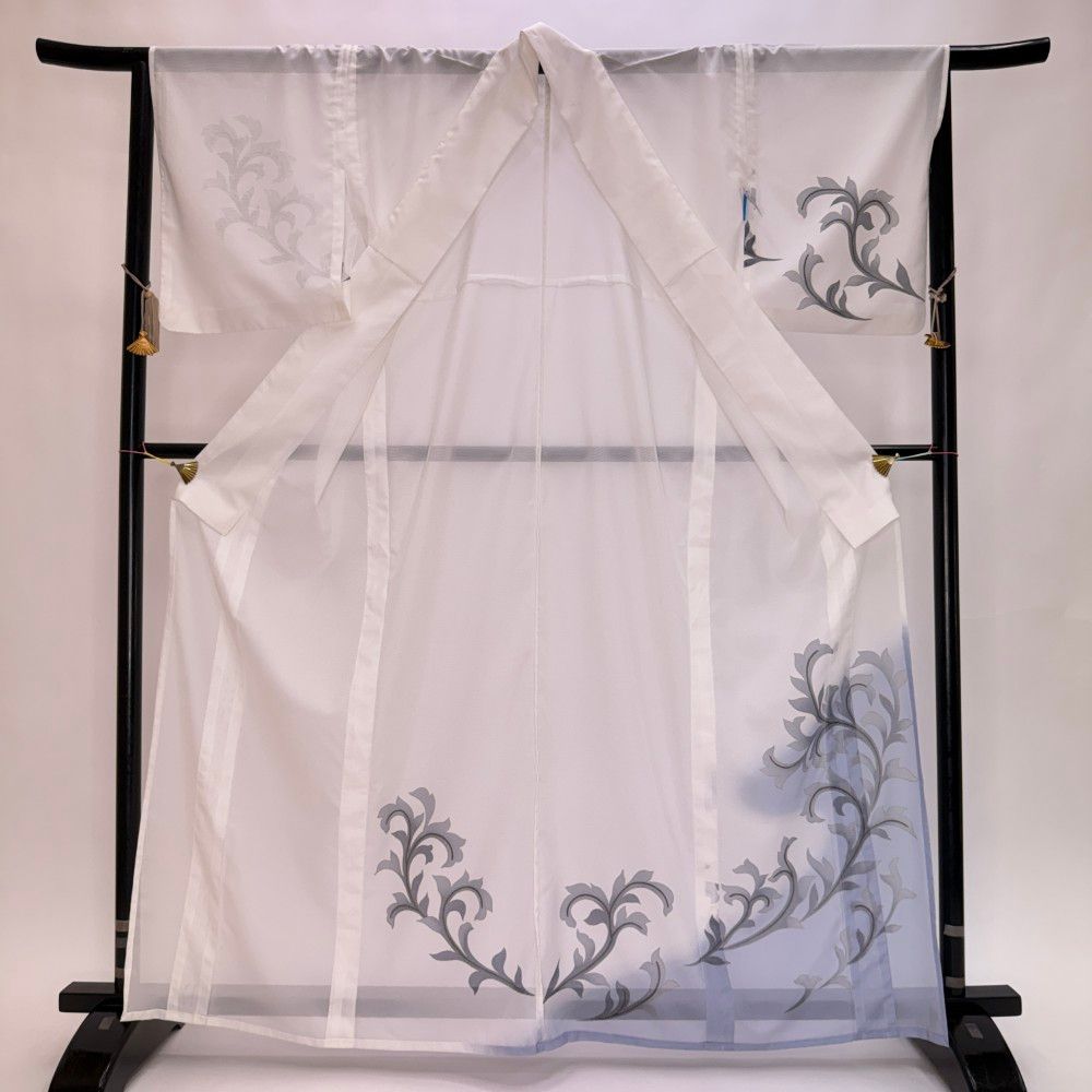 訪問着 付け下げ 絽 夏用 夏 洗える着物 礼装 ポリエステル 裄67.5cm L