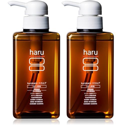 haru(ハル) kurokamiスカルプ（オリジナル） 400ml（約2ヶ月分） 2個セット オールインワン 天然由来 ノンシリコンシャンプー（リンス/コンディショナー不要） 柑橘系の香りY 10dba8a7